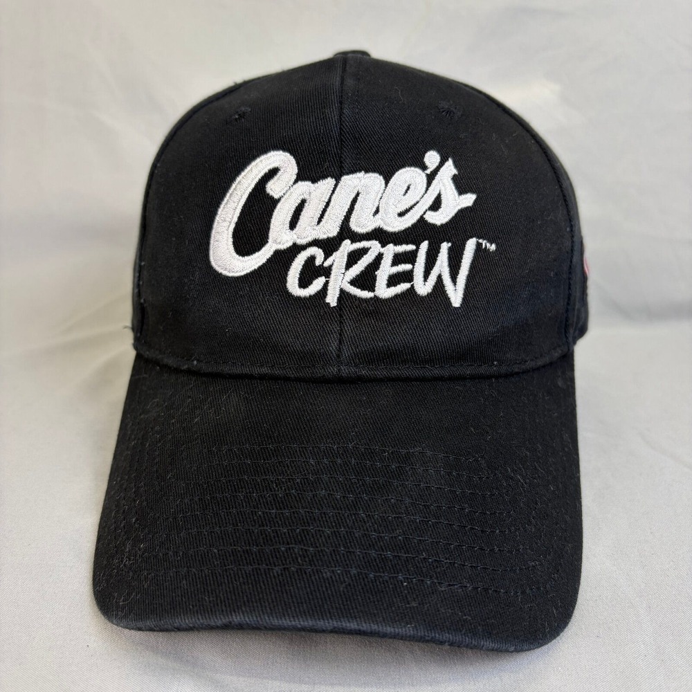 Raising Cane's Hat Crew Baseball Cap Mens OSFM Black Embroidered One Love